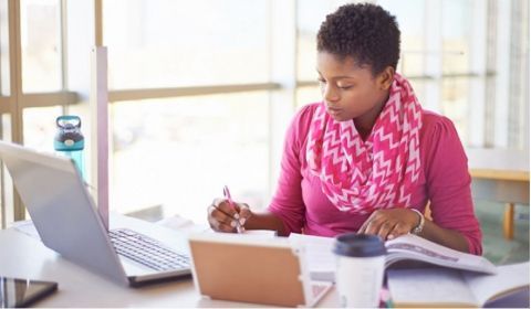 woman with laptop