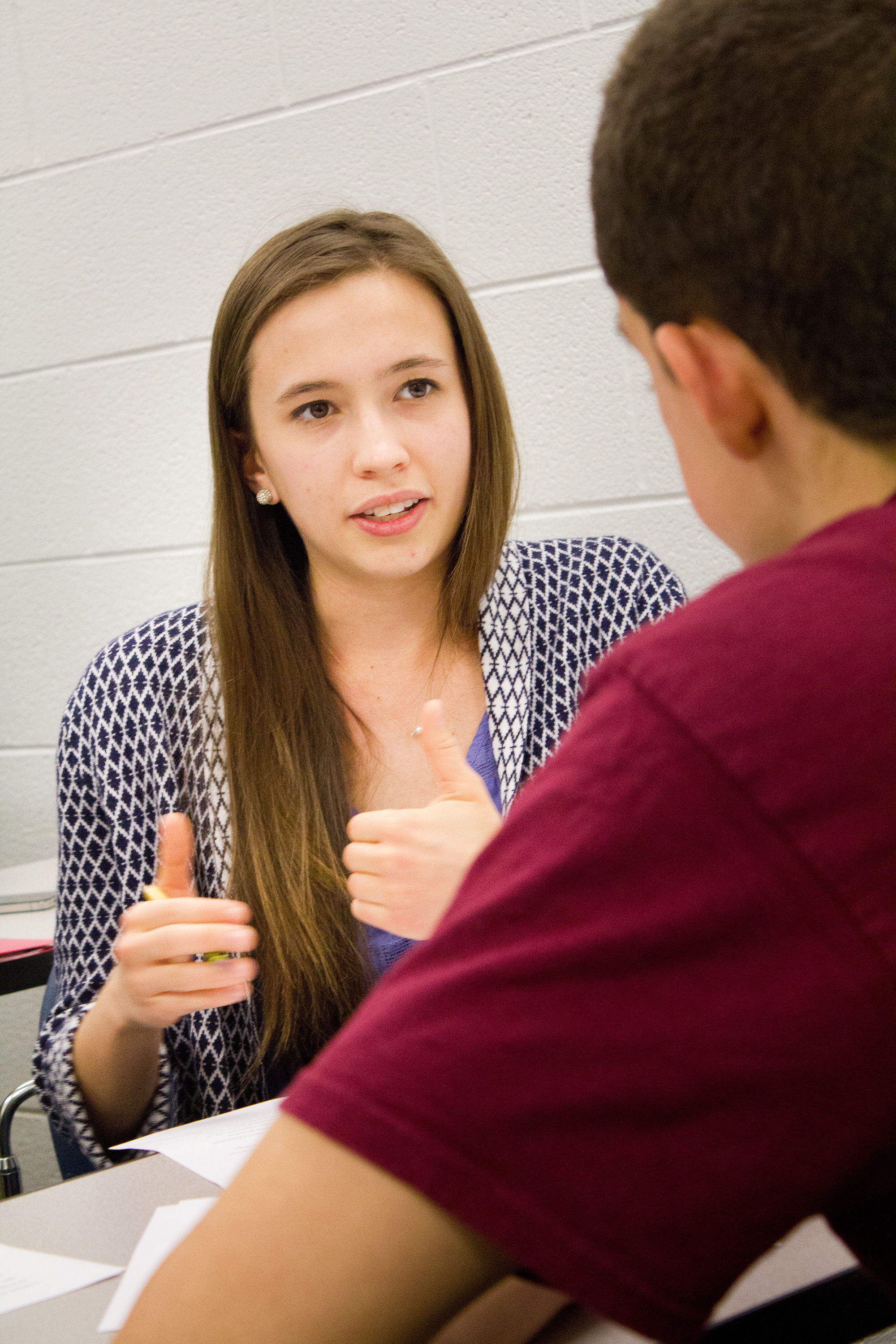 tutor helping student